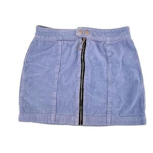 PacSun Blue Corduroy Zip Up Mini Skirt Size 27 Women’s